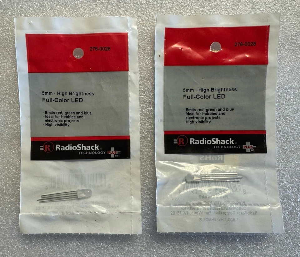 RadioShack 2760028 T-1 5mm High Brightness Full Color LED