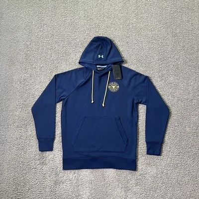 Sudadera con capucha Under Armour Project Rock Heavyweight Terry para hombre talla pequeña azul Foto 1 de 4