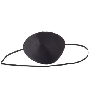 1 X Plastic Pirate Satin Eye Patch Fancy Dress Costume Accessories Party Favour - Picture 1 of 4