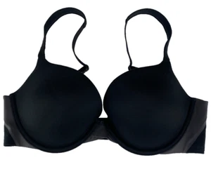 Sujetador push up Spanx negro copa almohada 34D con aros satinado camiseta acolchada - Imagen 1 de 8