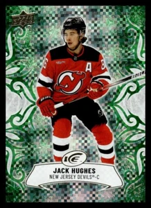 2024-25 UD Ice Green Emerald 54 Jack Hughes - New Jersey Devils - Bild 1 von 2