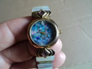 Sehr seltene Vintage Diamana Micro Mosaik Quarz Damen Armbanduhr funktioniert - Bild 1 von 6