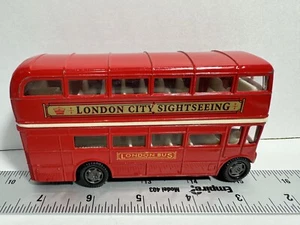 London City Sightseeing Double Decker Bus Red Diecast England FEVA - Picture 1 of 6