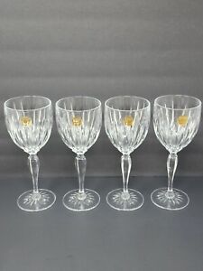 Set of 4 Cristal D'Arques Durand Classic Water Wine Goblet Crystal Glasses
