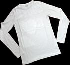 T-shirt homme All Saints Logic LS Tonic Crew blanc manches longues designer XS neuf