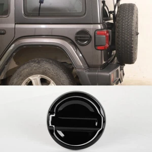 Cubierta del tanque de llenado de combustible negra para Jeep Wrangler JL 2018-23 ABS puerta borde de tapa de gasolina - Imagen 1 de 9