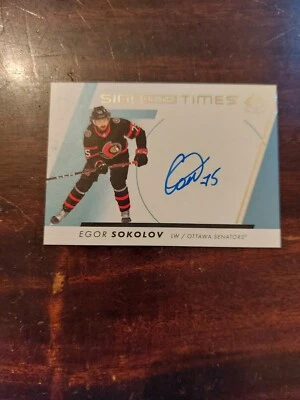 Egor Sokolov 2022-23 SP Authentic Sign Of The Times Auto Ottawa Senators  - Image 1 of 2
