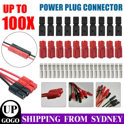 10-100X Mini Connectors For Anderson Style Plug With Red And Black Single Pole - image 1 of 4