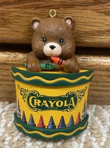 KIDS BINNEY & SMITH 1992 CRAYOLA CRAYON DRUM BEAR CHRISTMAS TREE ORNAMENT Crayon - Picture 1 of 9