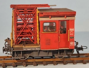H0m--RhB Xm 2/2 9912--Torre revisión --Turmwagen —Tower for Bemo Rangiertraktor  - Bild 1 von 8