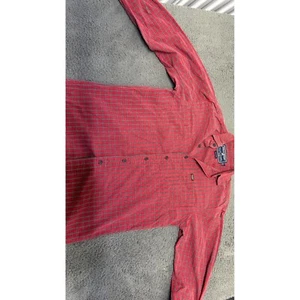 Men Polo Sport Ralph Lauren Red Plaid Long Sleeve Button-Up Shirt S 100% Cotton - Picture 1 of 9