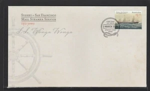 AUSTRALIA 2020 - Sydney to San Francisco MAIL STEAMER SERVICE $1.10 Single FDC - Picture 1 of 1