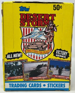 Tarjetas coleccionables militares Topps 1991 Desert Storm calcomanías 36 paquetes sin abrir de colección - Imagen 1 de 8