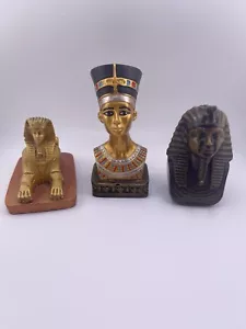 Rare3 Vintage Egyptian Ancient Statue Stone Queen Nefertiti Headed bust Egyptian - Picture 1 of 11