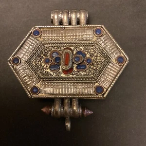 Antique Tibetan Gau Box Pendant Necklace 19th Century - Picture 1 of 6