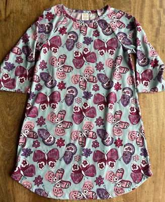 Gymboree Nightgown Size 7 8 EUC Blue Pink Purple Butterfly Print Adorable! - Image 1 of 3