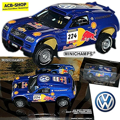 VW Volkswagen Race Touareg 2004 Rallye Dakar #224 Saby Stevenson 1:43 Foto 1 de 4
