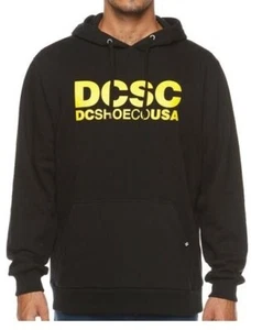 Felpa Dc Shoes Black Logo Giallo Size S Small skate Snowboard Surf New - Imagen 1 de 1