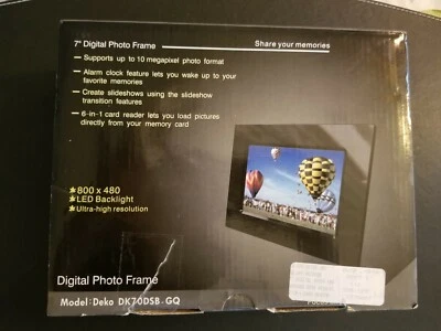 7 in Digital Photo Frame Deko DK70DSB - GQ LED  - Image 1 of 4