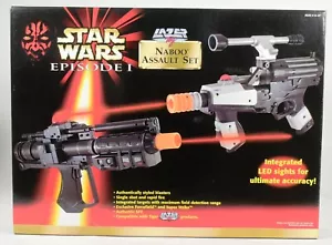 STAR WARS EPISODE 1 Naboo Assault Set LAZER Tag 1999 Tiger Electronics NEW - Picture 1 of 2