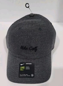 Nike Golf Cap Heritage86 Gray Denim Unisex Adjustable Hat NEW BV8228-010 SAMPLE - Picture 1 of 5