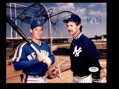 Don Mattingly Gregg Jeffries PSA DNA Signed  8x10 Photo Autograph - Image 1 of 3