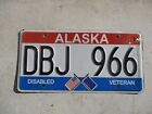 Alaska Disabled Veteran license plate # DBJ  966
