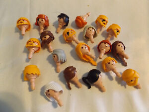 20 Playmobil Heads, Hair for Men and Women, Beards, Ponytails, Replacement Parts