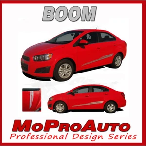 2012-2016 Chevy Sonic Boom Door Rocker Side Hood Graphics Decals Stripes - Picture 1 of 8