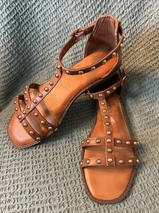 Bamboo Women's Flat Studded Sandal Medium Width Ruby Size 8.5 - Picture 1 of 11
