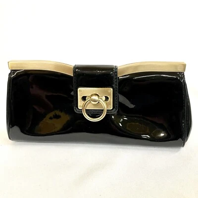 Ann Taylor Black Patent Leather Evening Bag/Clutch EUC - Image 1 of 4