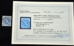 AM POST Michel n.º 28Cz sellado impecable BPP hallazgo Wehner 500 € - Imagen 1 de 1