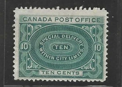 CANADA 1848 SPECIAL DELIVERY SCOTT # E1 MINT HINGED F-VF - Image 1 of 2