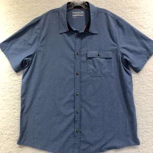 Avalanche Shirt Men Extra Large Blue Trail Button Up Hiking Camp Outdoor Stretch - Picture 1 of 13