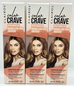 3 Clairol Color Crave Hair Makeup Temporary Color SHIMMERING ROSE GOLD 1.5 Fl Oz - Picture 1 of 1