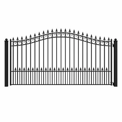 ALEKO Prague Style Ornamental Iron Wrought Single Swing 12' Driveway Gate - Image 1 of 4