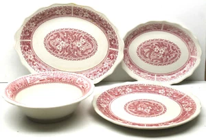 Servidor de 4 piezas Syracuse China Floral 12"" Plato C-F+9"" S-A+10"" Floral 8-C+10 - Imagen 1 de 9