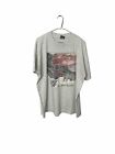 Vintage 90er Jahre Wild Wolf Alaska Natur Tier Grafik Kunst T-Shirt Herren Größe XL grau
