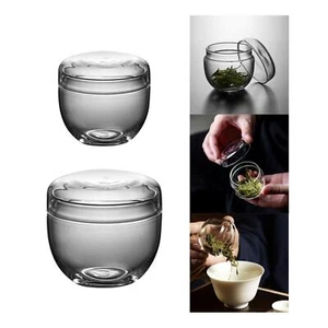Tea Canister Glass Handmade Storage Tea, Coffee Tea Dispenser Bright Texture Tea - Picture 1 of 7