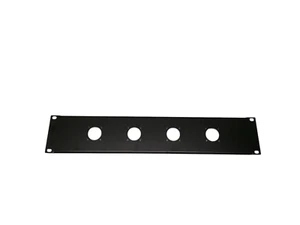 2 HE Rackblende 19 Zoll Metall schwarz Panel für 4x32mm RK-2-L01 Rackmontage - Bild 1 von 9