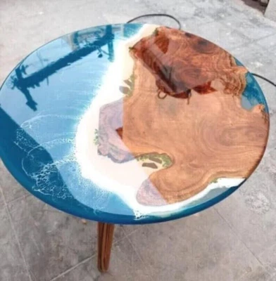 21" Epoxy Coffee Table Top / Epoxy Side Handmade Decor - Image 1 of 3