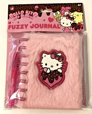 Hello Kitty And Friends Fuzzy Pink Diary Journal With Mini Gel Pen (80 Sheets) - Image 1 of 4