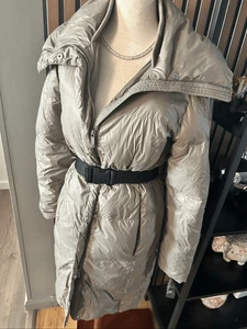 Calvin Klein leichter Wintermantel Puffy Jacke gefüllt mit Federn Gr. XS grün - Bild 1 von 7