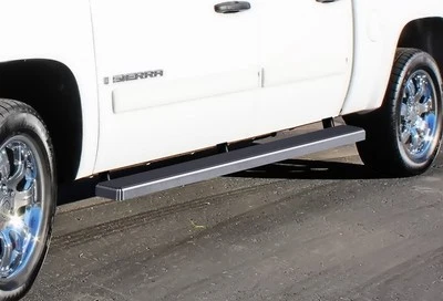 Escalones laterales de acero pulido APS aptos 01-13 Chevy Silverado GMC Sierra doble cabina Foto 1 de 4