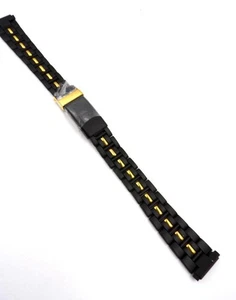 NOS Speidel 15mm Black Deployment Buckle Watch Band 1025/15 (W3) - Picture 1 of 5