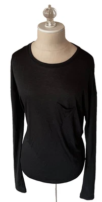 Camiseta VINCE MUJER Sedosa Semi Transparente Bolsillo Manga Larga Tejida Cortina S V119181651 Foto 1 de 4