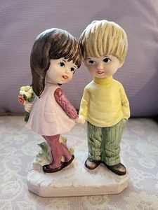 Junge & Mädchen hält Hände Moppets Fran Mar Figur Vintage 1971 - Bild 1 von 7
