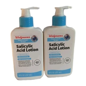 2-Pack NEW Walgreens Salicylic Acid Lotion 8 oz SA Fragrance Free Smoothing - Picture 1 of 7