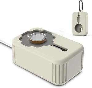 for Oura Ring Gen 4 Charger Protector Case, Soft Silicone Oura Ring 4 Off-white - Afbeelding 1 van 7
