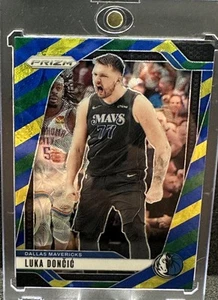 LUKA DONCIC 2024-25 PANINI PRIZM BLUE YELLOW GREEN CHOICE MAVERICKS - Picture 1 of 4